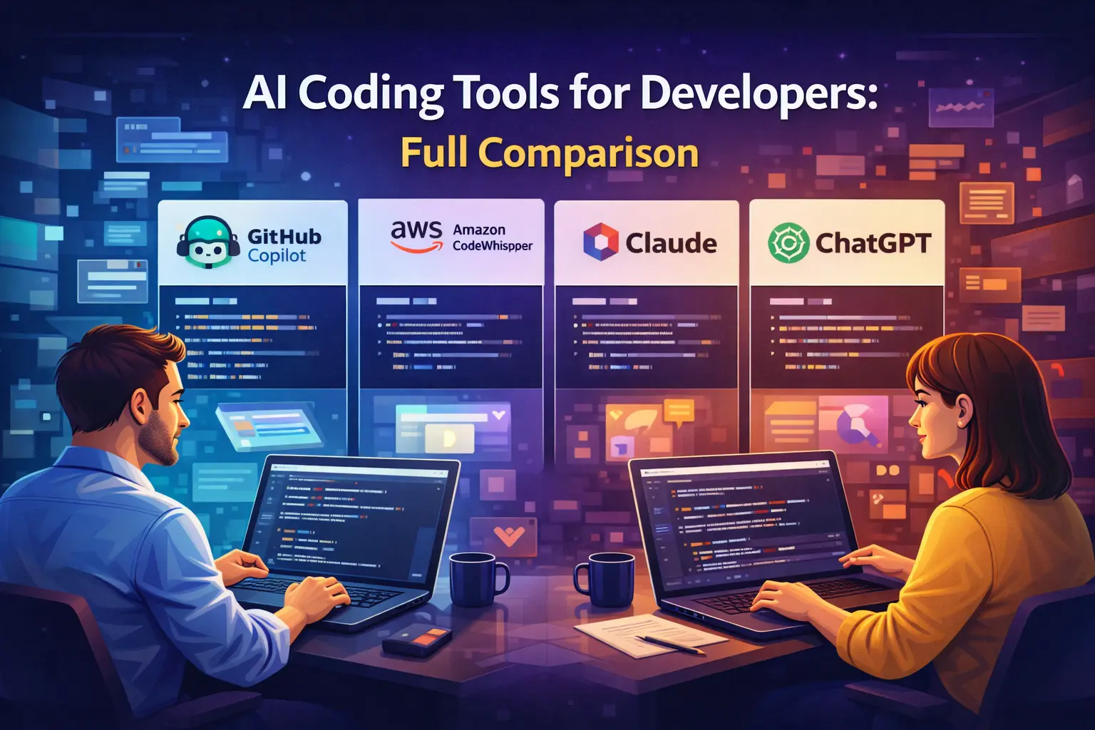 AI generated feature image for AI Coding Tools for Developers: Full Comparison
