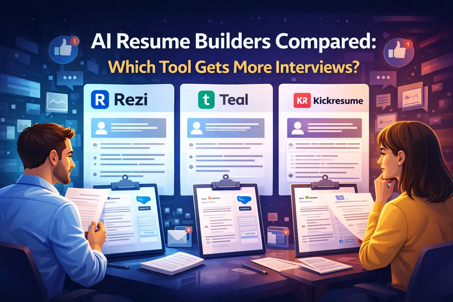 AI generated feature image for AI Resume Builders Compared: Which Tool Gets More Interviews?